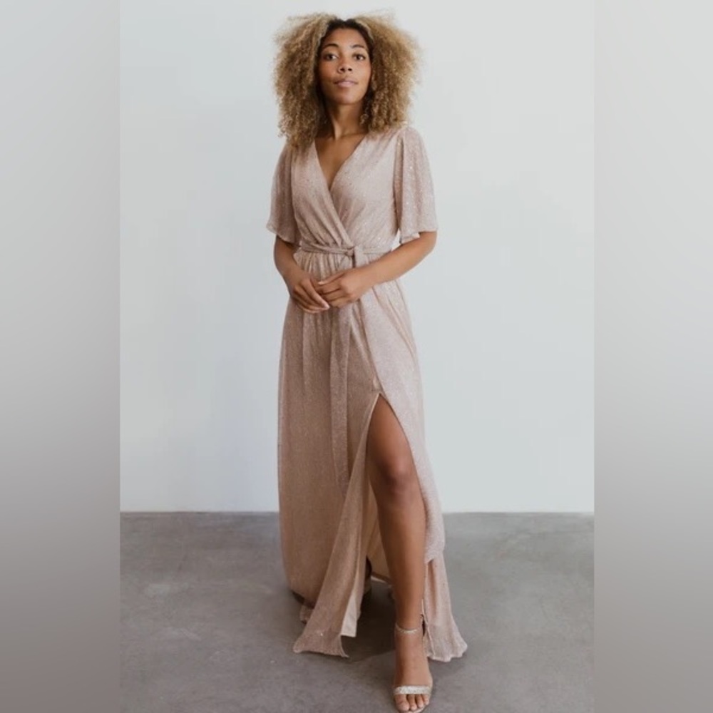 Baltic Born Shimmering Tan Maxi Dress